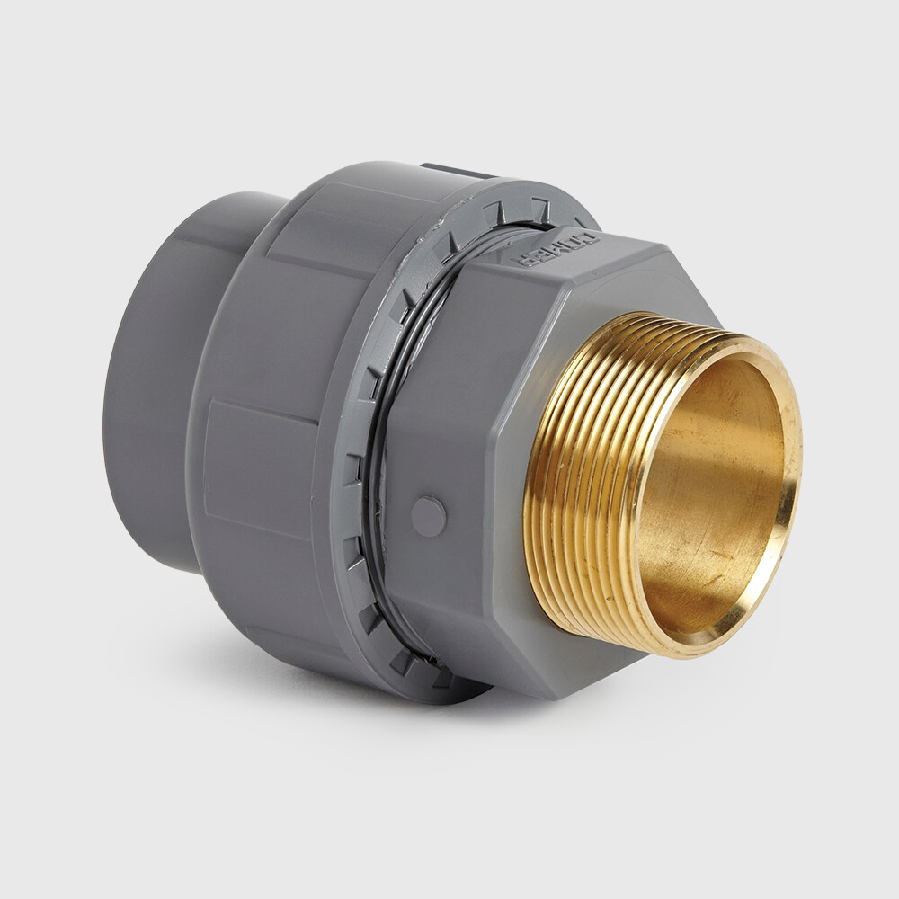 Comer Union coupler ABS imperial glue socket x male thread