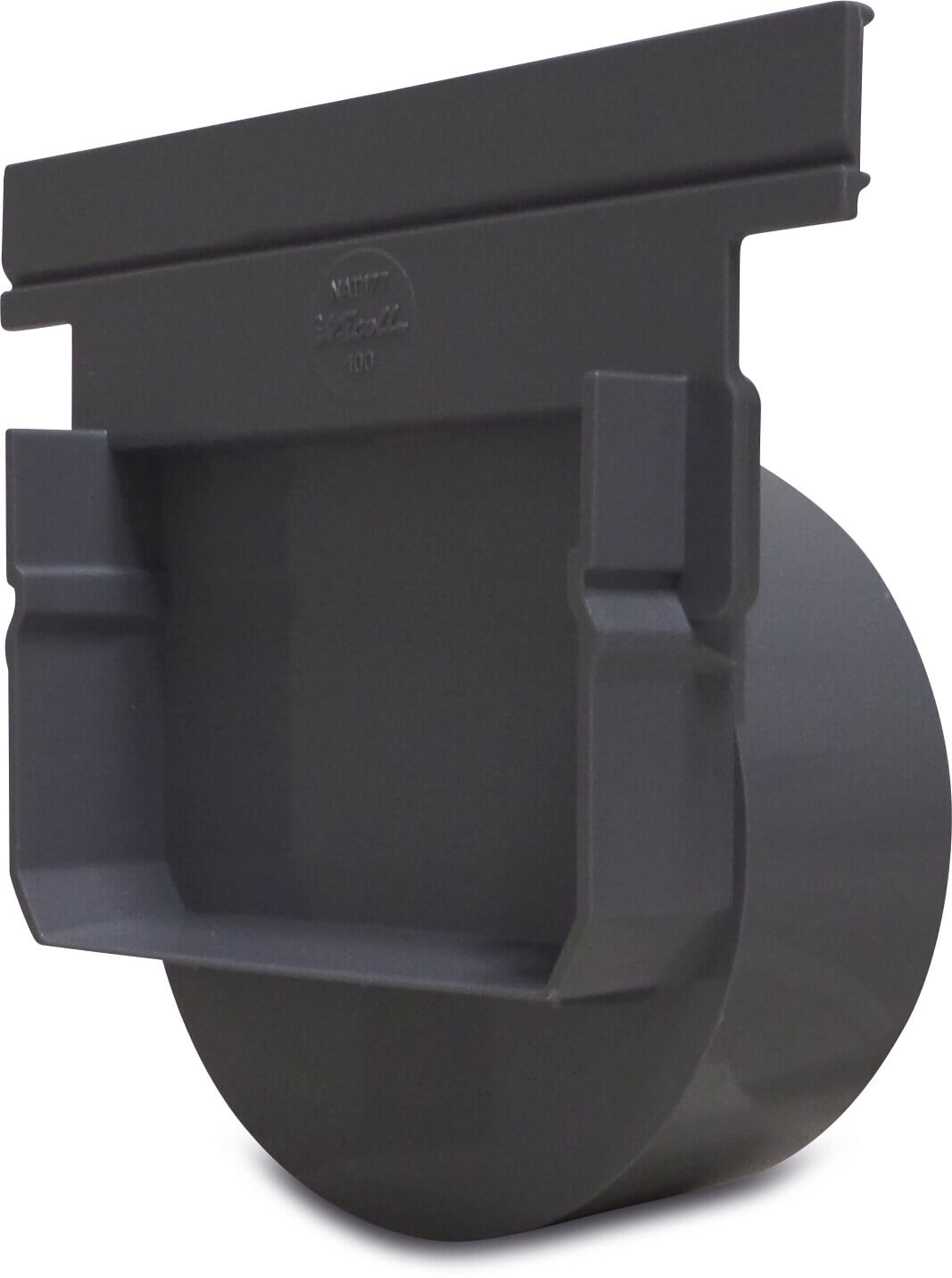 Side / end piece PVC-U 110 mm glue spigot grey