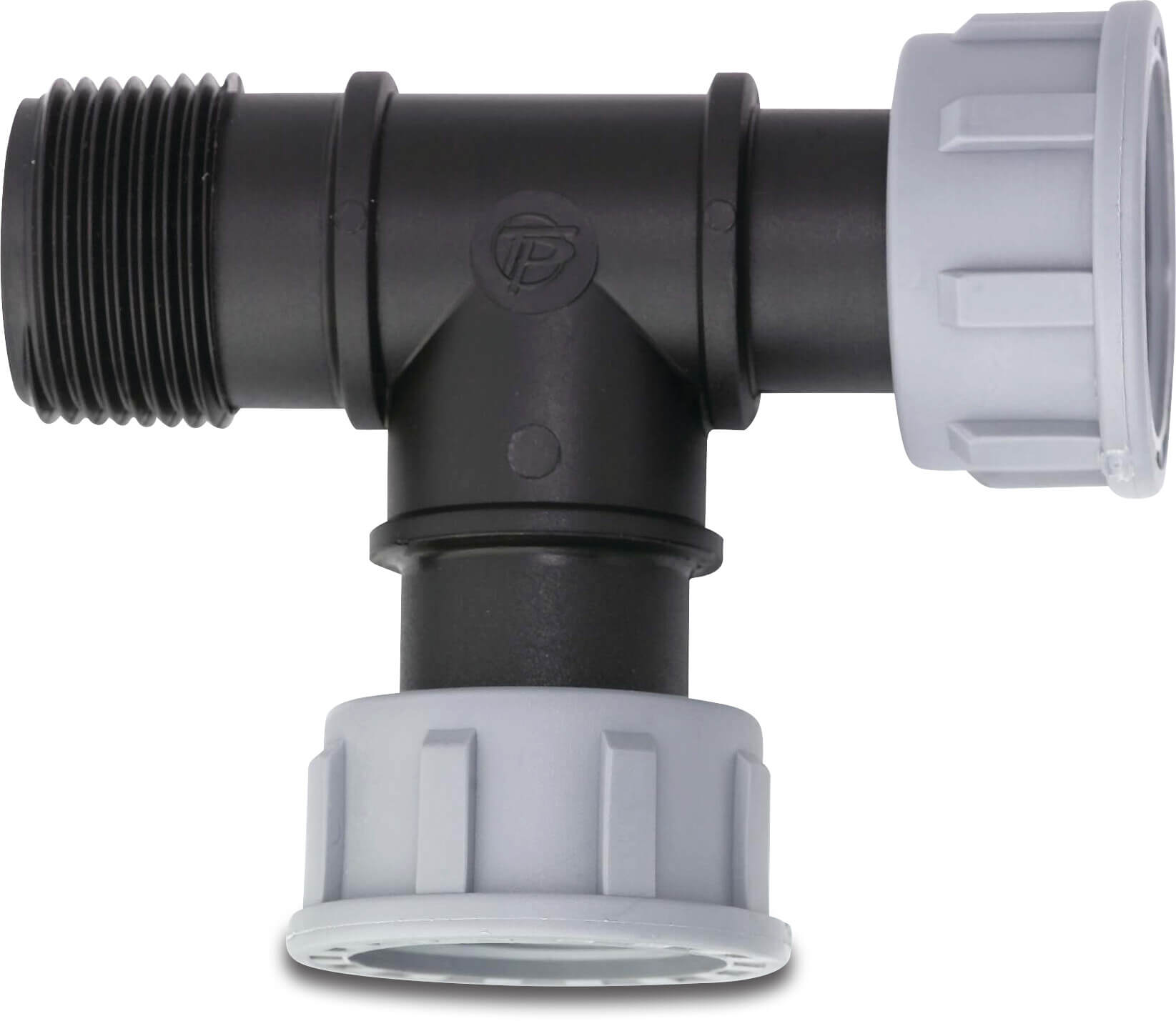 Tavlit Swivel T-piece 90° PP 2" female thread x female thread x male thread 10bar type with O-ring