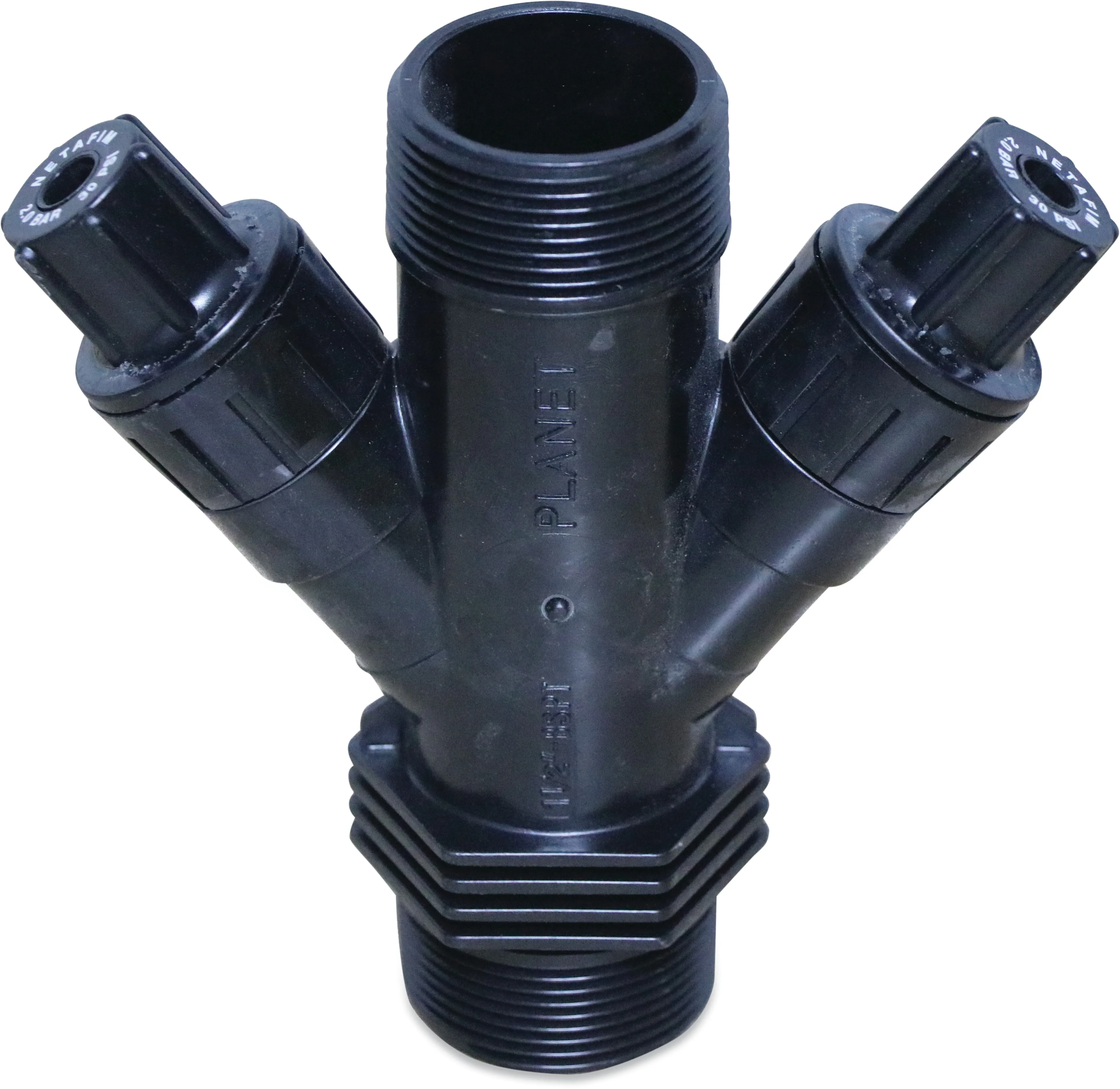 Netafim Pressure regulator plastic 1 1/2" male thread 10bar black type PRV 2000-2S 1.8 bar
