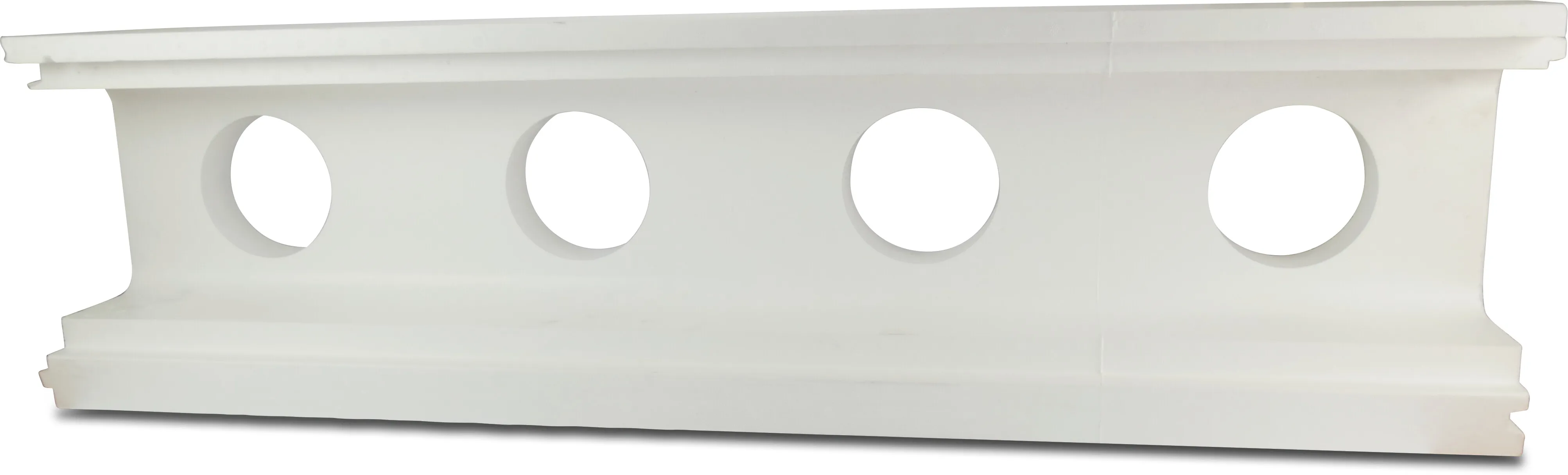 Pool overløbsblok EPS40/EPS80 hvid 1m type lige