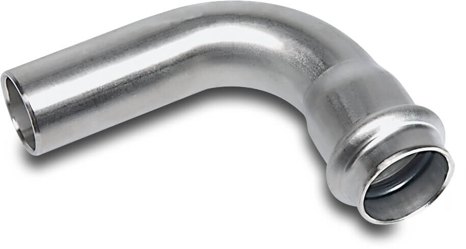 Bonfix Bend 90° stainless steel 316L 22 mm press x spigot KIWA