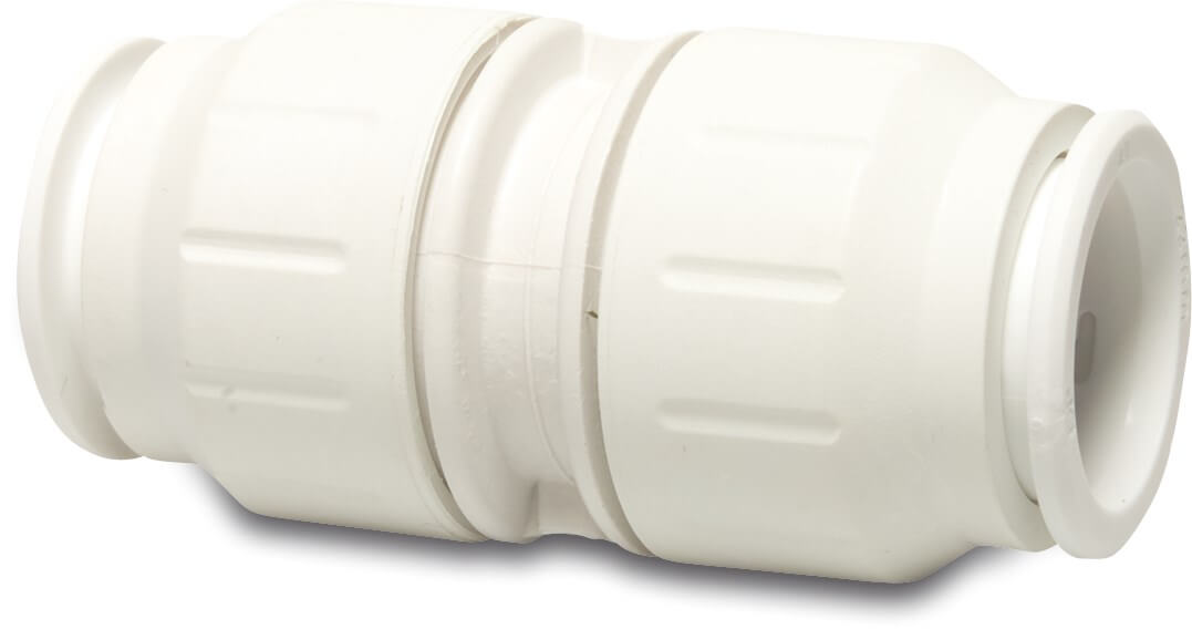 Speedfit Socket POM 15 mm push-in 10bar white DVGW/KIWA/WRAS