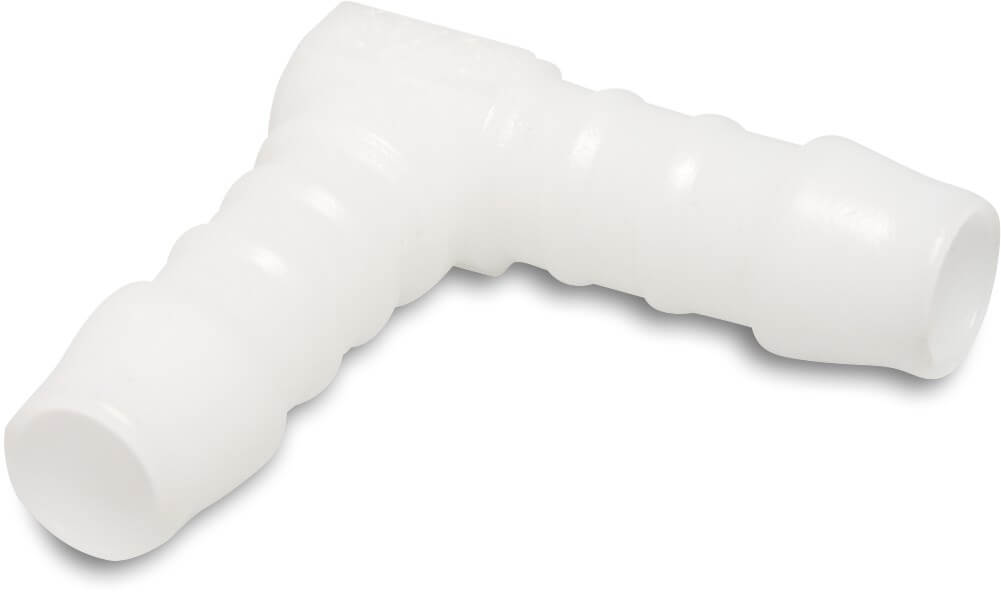 Hose tail elbow 90° nylon 4 mm hose tail 16bar white