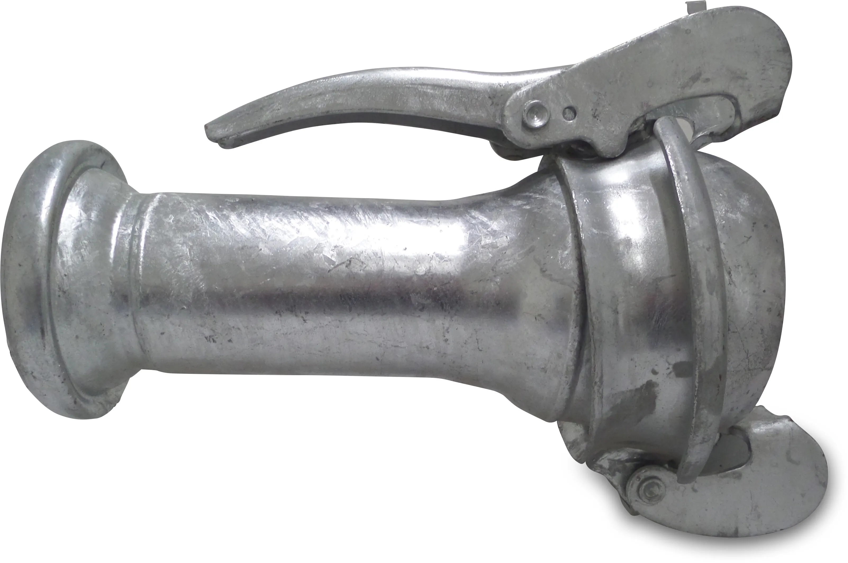 Quick coupler reducer steel galvanised 76 mm x 89 mm female part Bauer x male part Bauer type Bauer S82