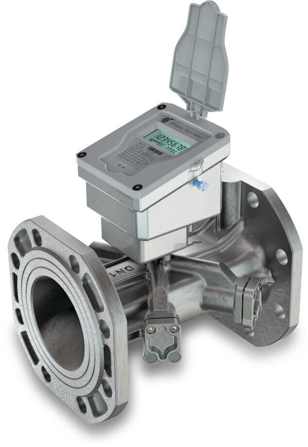 Profec Ultrasonic water meter stainless steel 304 DN80 DIN flange 16bar 230VAC grey CE/MID type Class 2