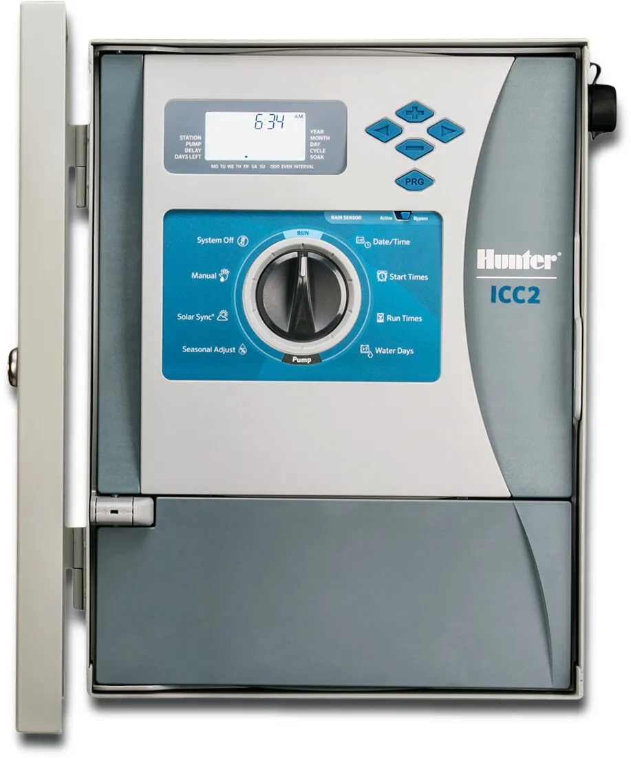 Hunter Steuergerät Metall 24VAC Weiß/Blau Typ ICC2-800 M 8 Stationen