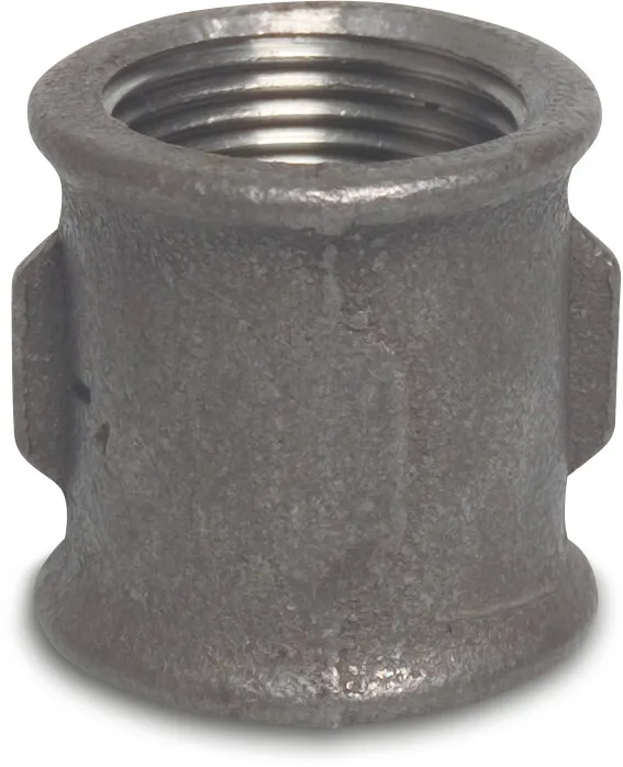 Profec Nr. 270 Muffe Gusseisen Schwarz 2" Innengewinde 25bar DVGW
