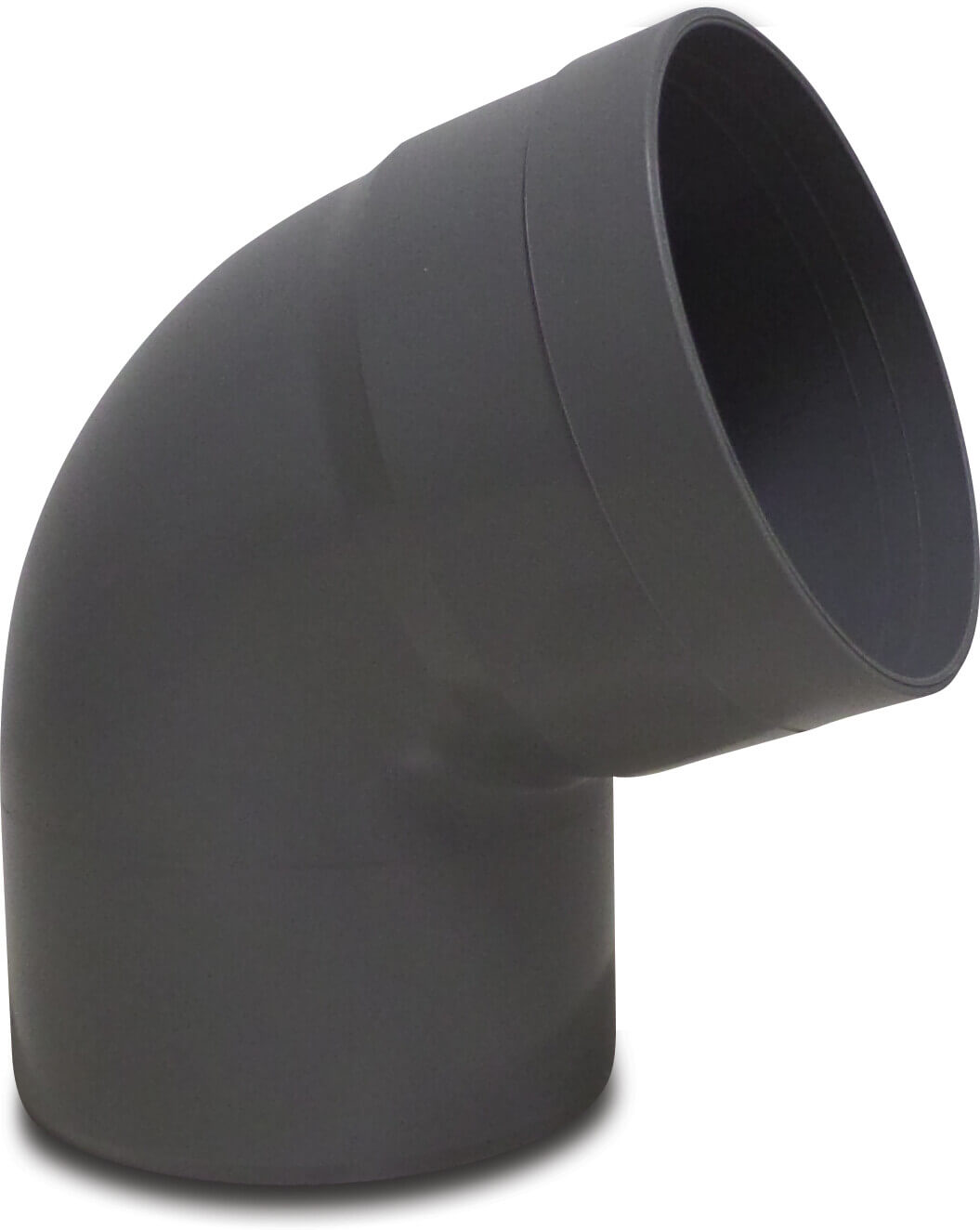 Bogen 67° PVC-U 160 mm Klebemuffe x Stutzen Grau