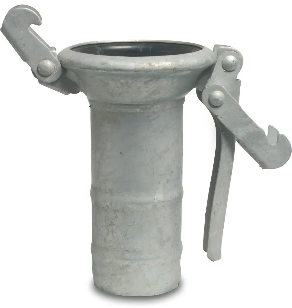Snelkoppeling staal gegalvaniseerd 150 mm x 159 mm M-deel Italiaans x slangtule type Italiaans