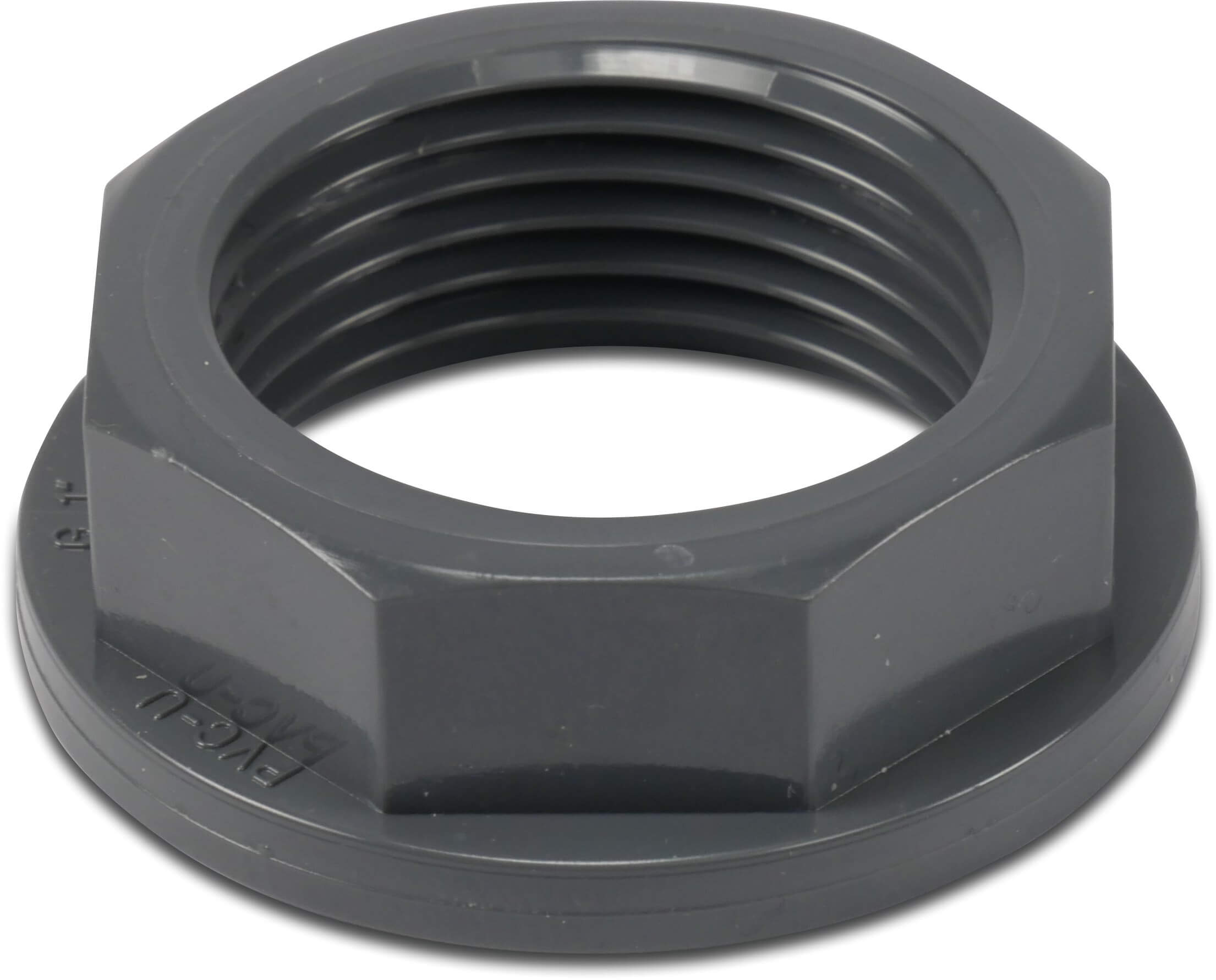 Profec Bulkhead back nut PVC-U 3/4" female thread grey