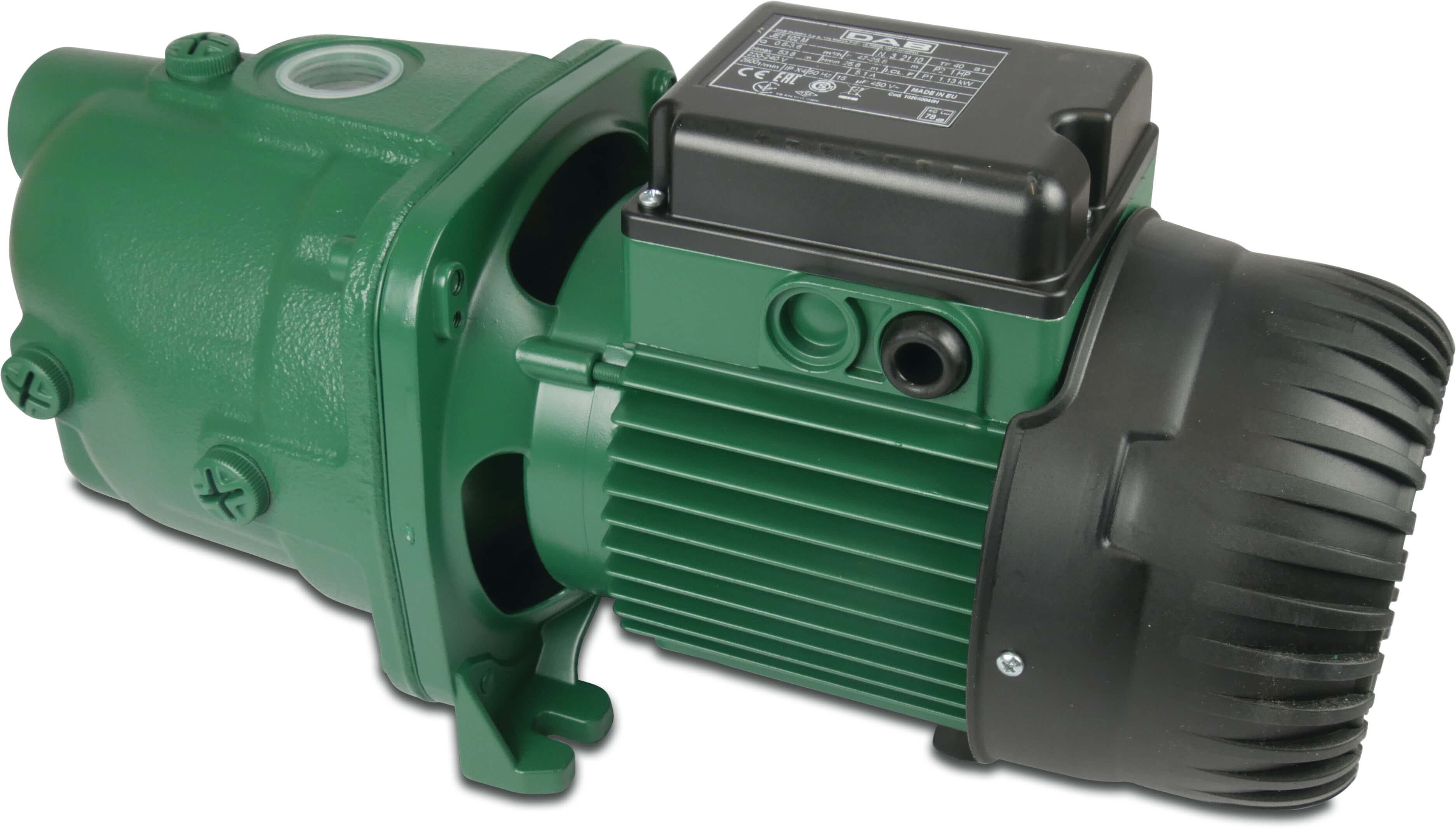 DAB Jet pump cast iron 1" female thread 6bar 4,7A 230/400VAC green self priming type JET 132 T