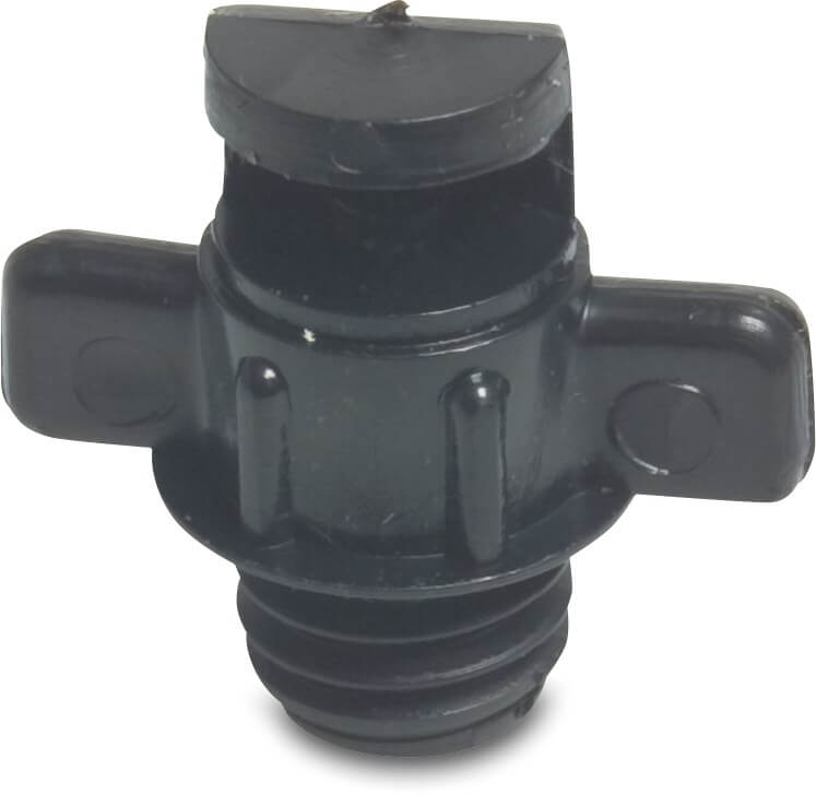 Spray nozzle 180° plastic 3/8WW male thread 2,25 mm 180° black