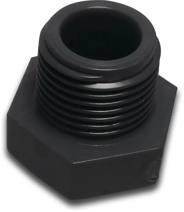 VDL Plug PVC-U 1" male thread 16bar grey