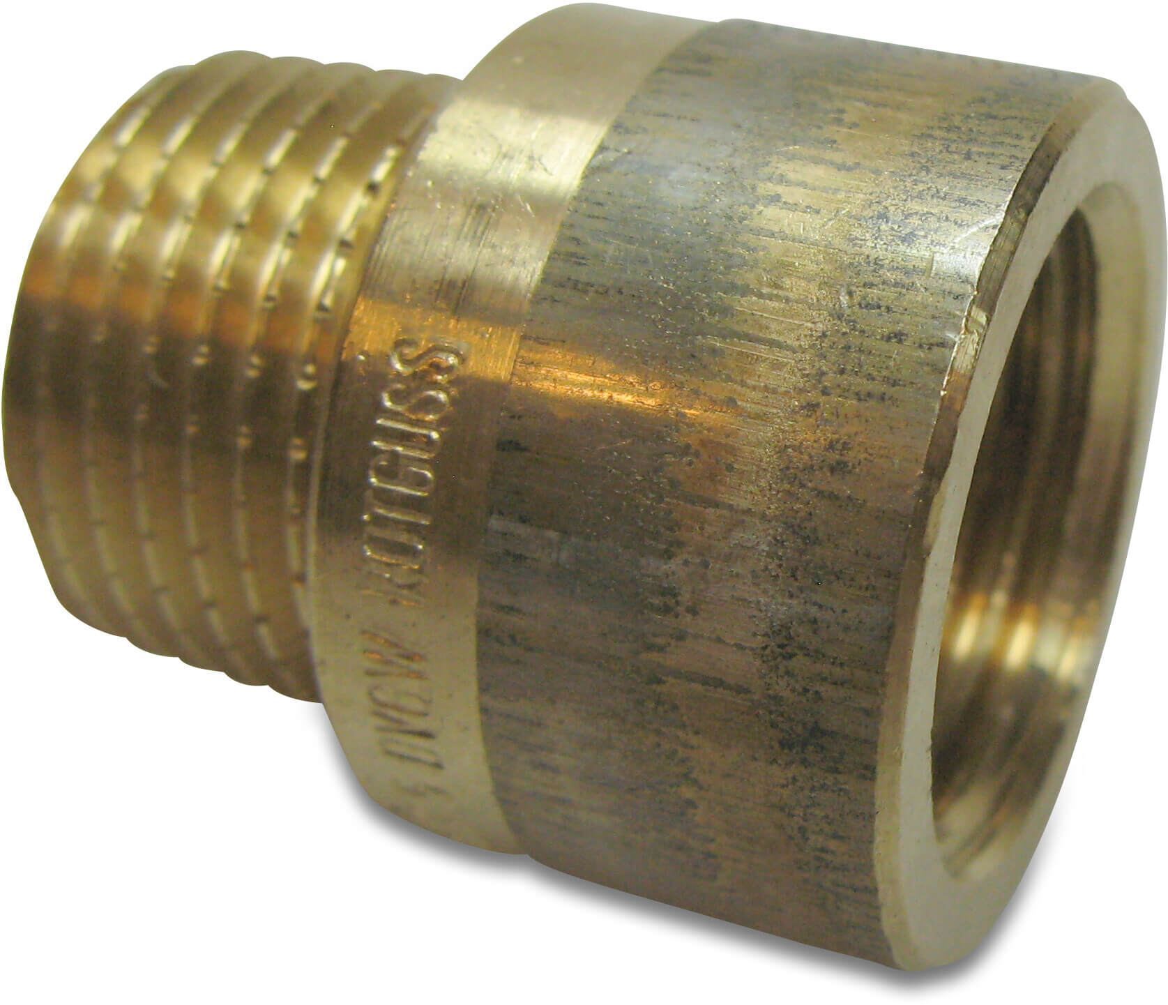 Nr. 230 Haneforlænger bronze 1" udvendig gevind x indvendig gevind 25bar 40 mm