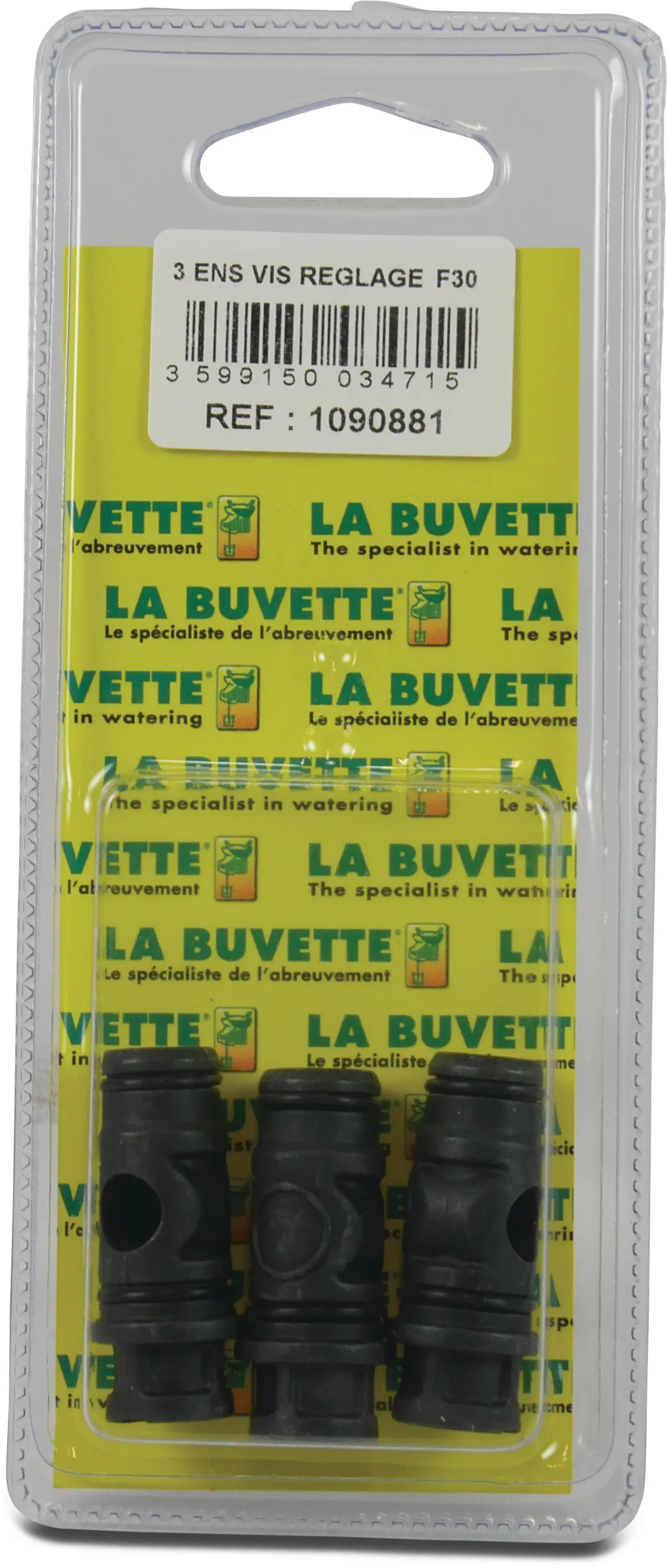 La Buvette Skrue til justering af flow F 30 (x3) blisterpakke