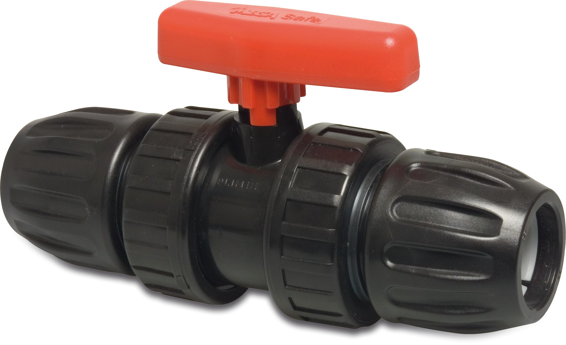 Profec Ball valve PP 50 mm compression 10bar DN40 black type Safe 500