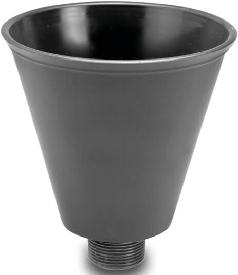 VDL Pump funnel PVC-U 1 1/4" male thread grey