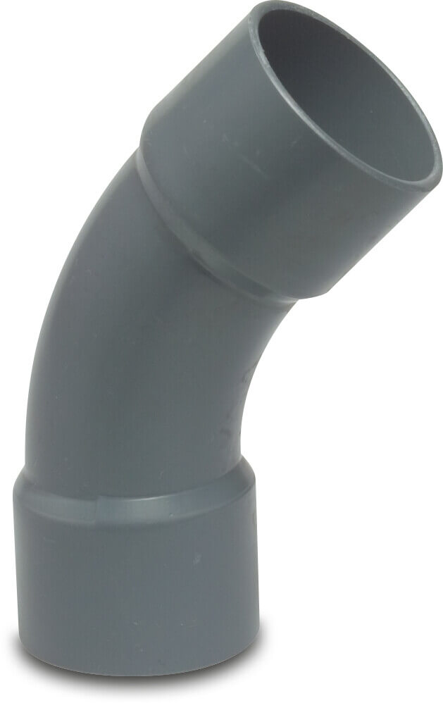 Profec Łuk 45° PVC-U 32 mm KW 10bar szary typ wykonany z rury