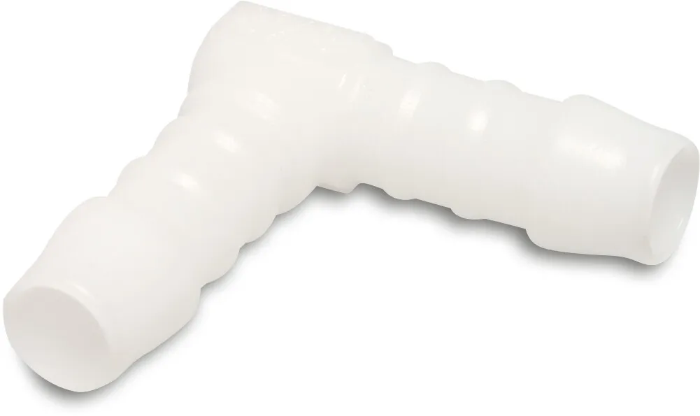 Hose tail elbow 90° nylon 16bar hose tail white