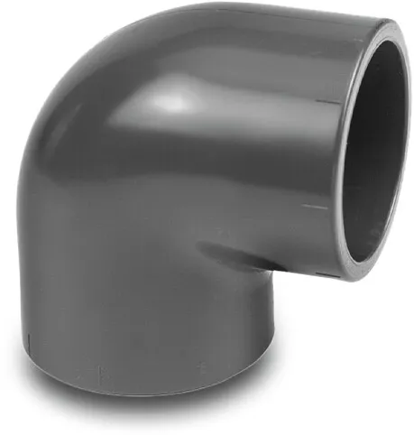 VDL Elbow 90° PVC-U 50 mm glue socket 10bar grey