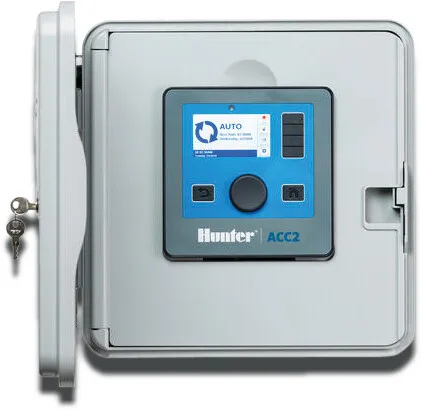 Hunter Contrôleur d’irrigation métal 24VAC blanc/bleu type ACC2-1200 M 12 stations