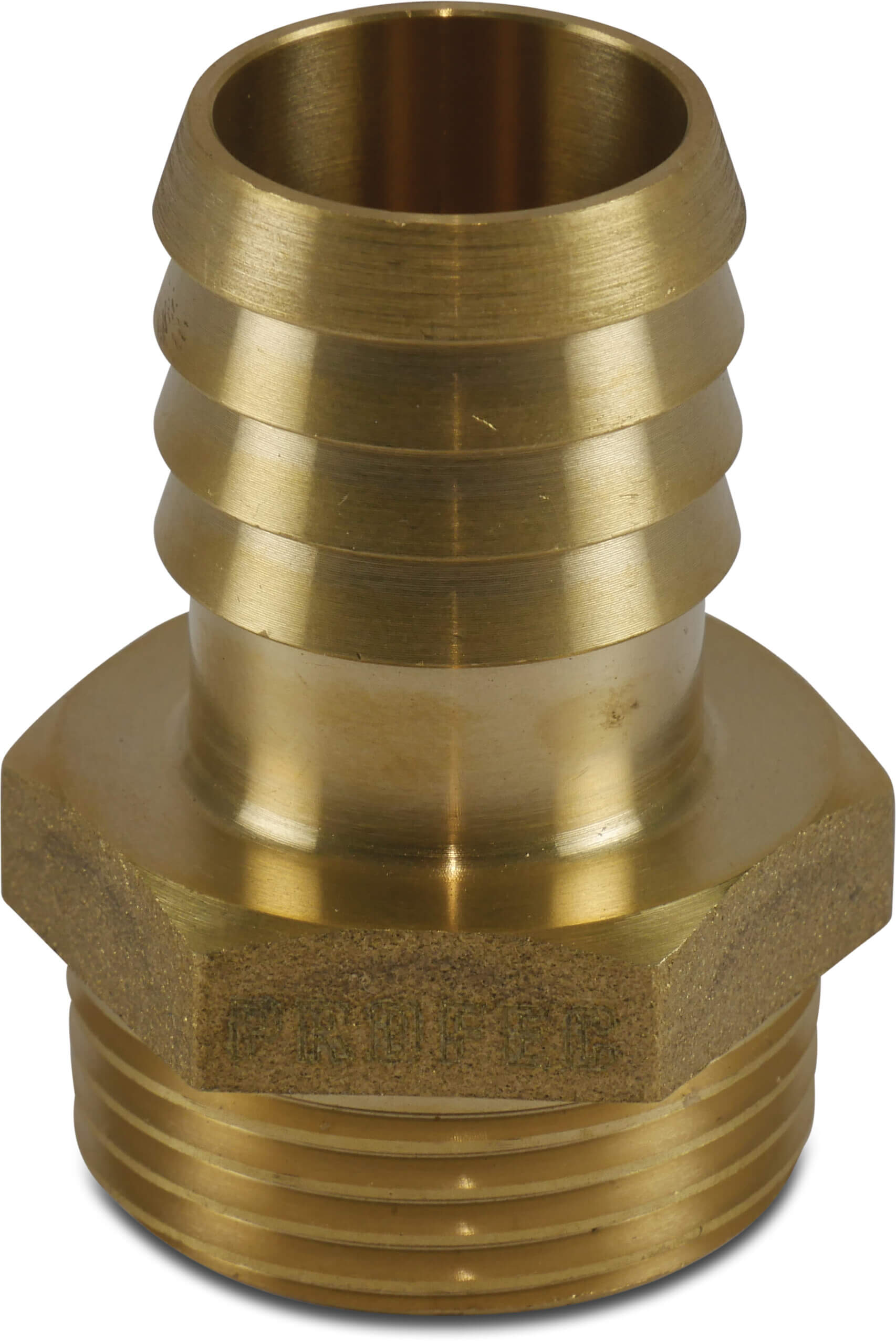 Profec Hose tail adaptor brass 1/4" x 10 mm male thread x hose tail 30bar