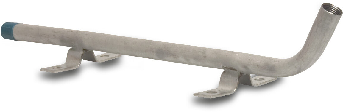 Beslag til drikkeautomat 30° rustfri stål 304 1/2" udvendig gevind x indvendig gevind 750 mm