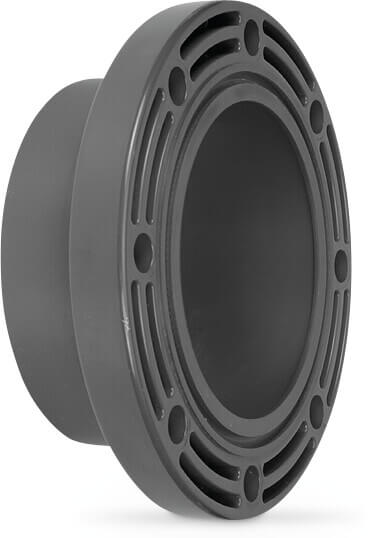 VDL Flange adaptor PVC-U glue socket grey