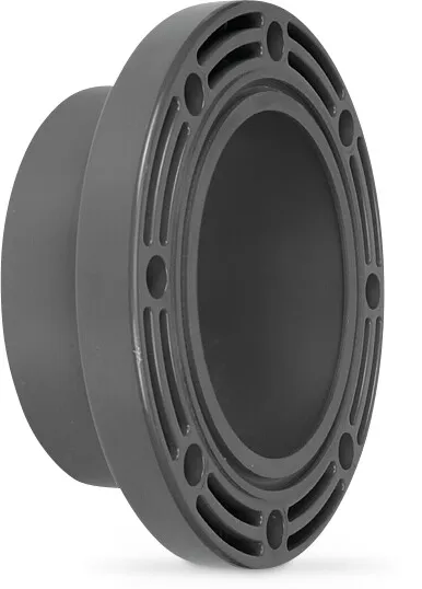 VDL Flange adaptor PVC-U 200 mm glue socket grey