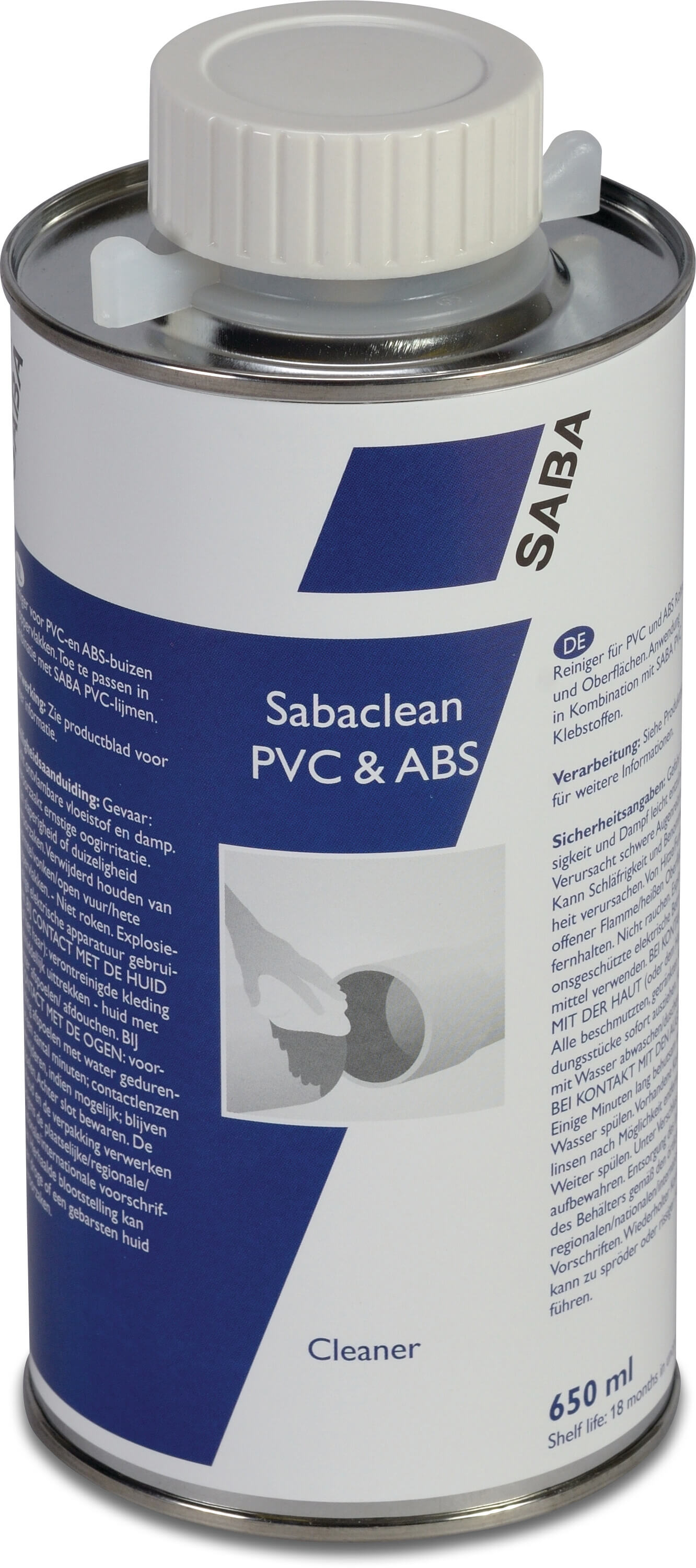 Saba Solvent cleaner 0,65ltr type Sabaclean PVC & ABS