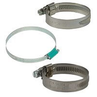 Worm drive hose clips