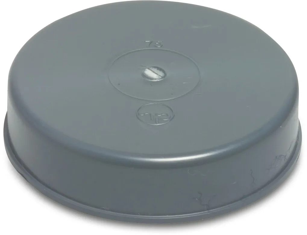 Drainage cap PVC-U 250 mm glue socket grey KOMO
