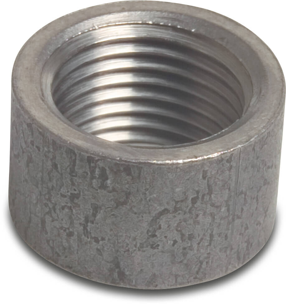 Profec Nr. 270A Half welding socket steel 1" x 39,5 mm female thread x butt welding 16bar