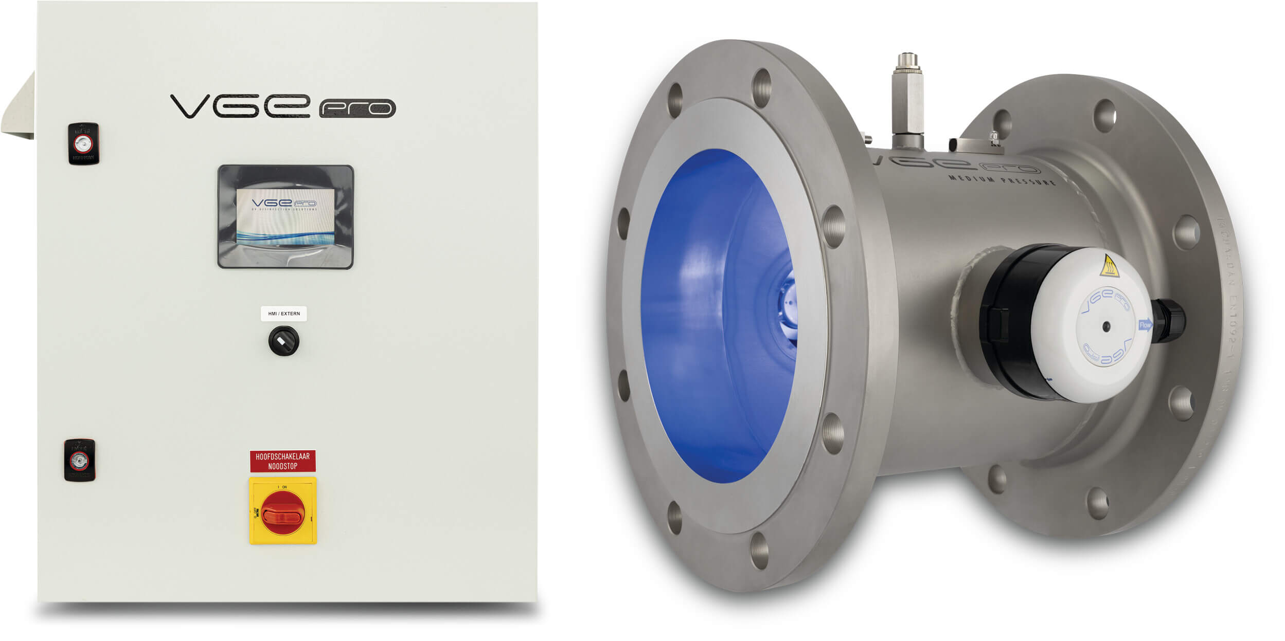 VGE Pro Medium pressure lamp UV system Edelstahl 316L DN200 DIN Flansch 10bar Typ 2000-219 Comfort