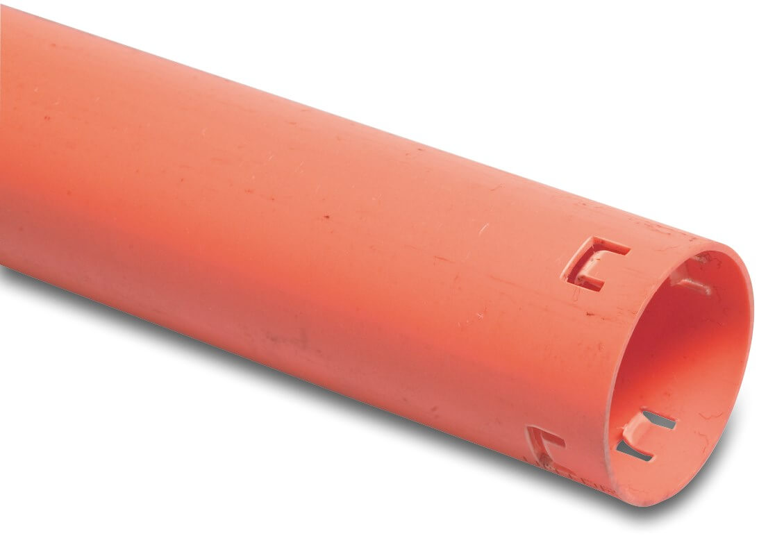 Click connector PVC-U 60 mm click socket red 1m