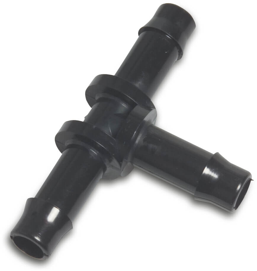 T-Stück 90° PA (Nylon) 13 mm Schlauchtülle 10bar Schwarz Typ WF