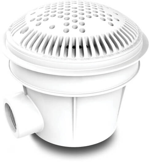 Flotide Bonde de fond 1 1/2" x 2" filetage femelle blanc Anti-Vortex