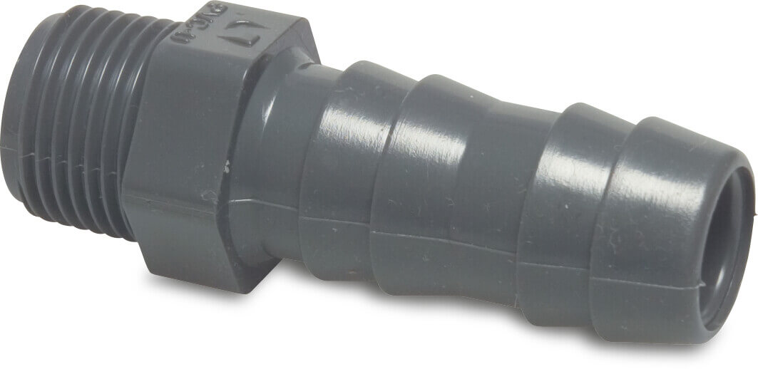 Profec Slangtule PVC-U 1" x 30 mm buitendraad x slangtule 10bar grijs