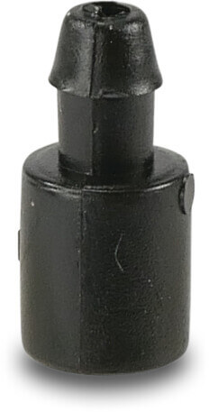 NaanDan Durchgangsauslass Kunststoff 4 mm Tülle x Taper F Schwarz Typ Click Tif