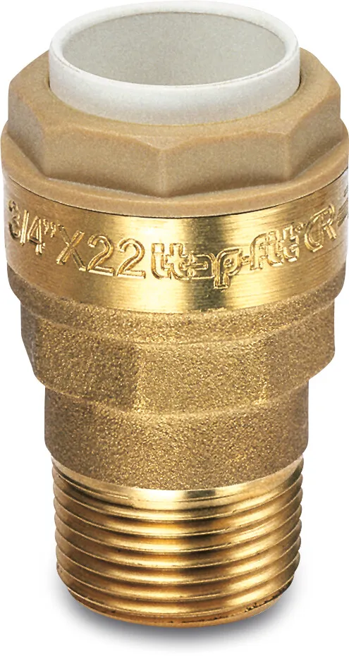 Itap Adaptor socket brass 20bar push-in x male thread 615