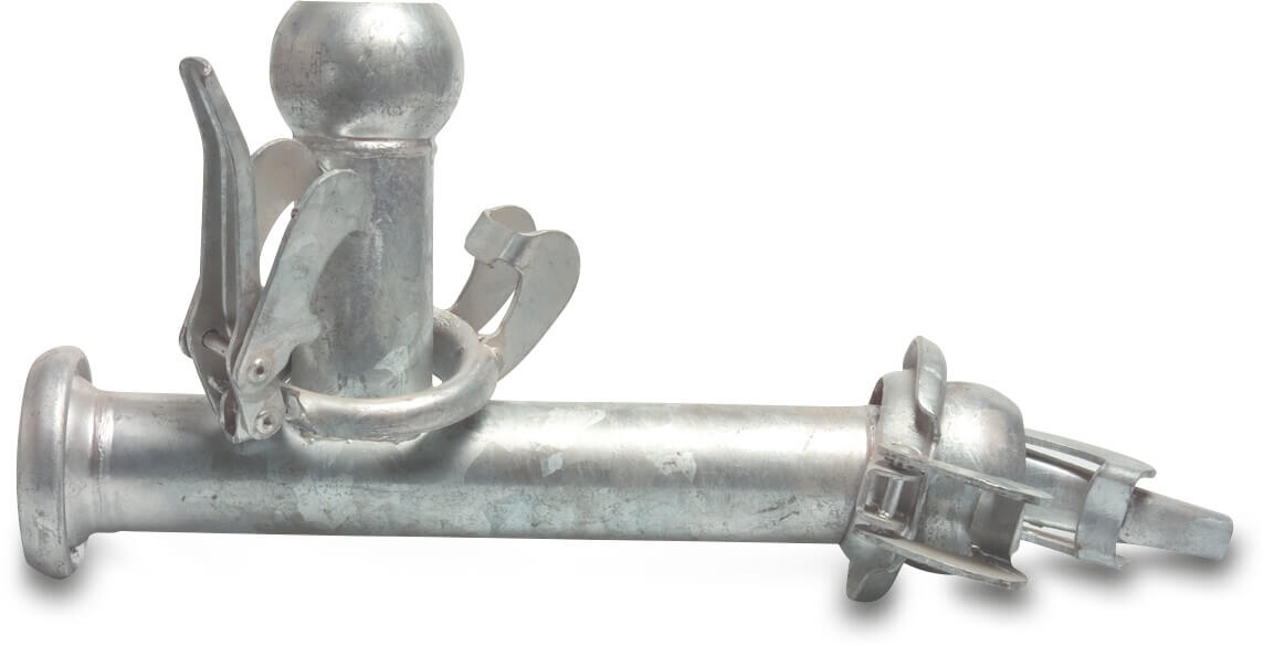 T-piece steel galvanised 108 mm female part Bauer x male part Bauer x male part Bauer type Bauer S21