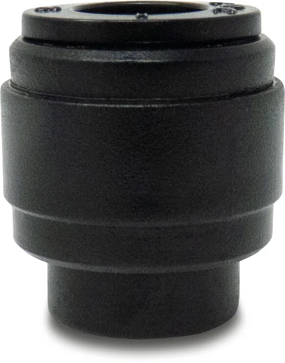 Plug POM 8 mm push-in 20bar black WRAS type Aquaspeed