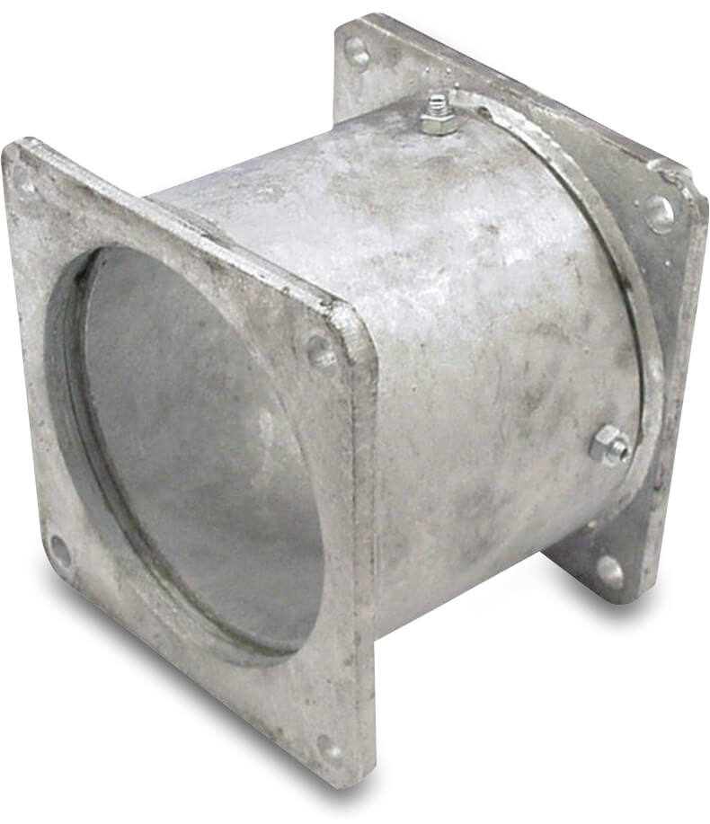 Swivel Joint steel galvanised 6" square flange