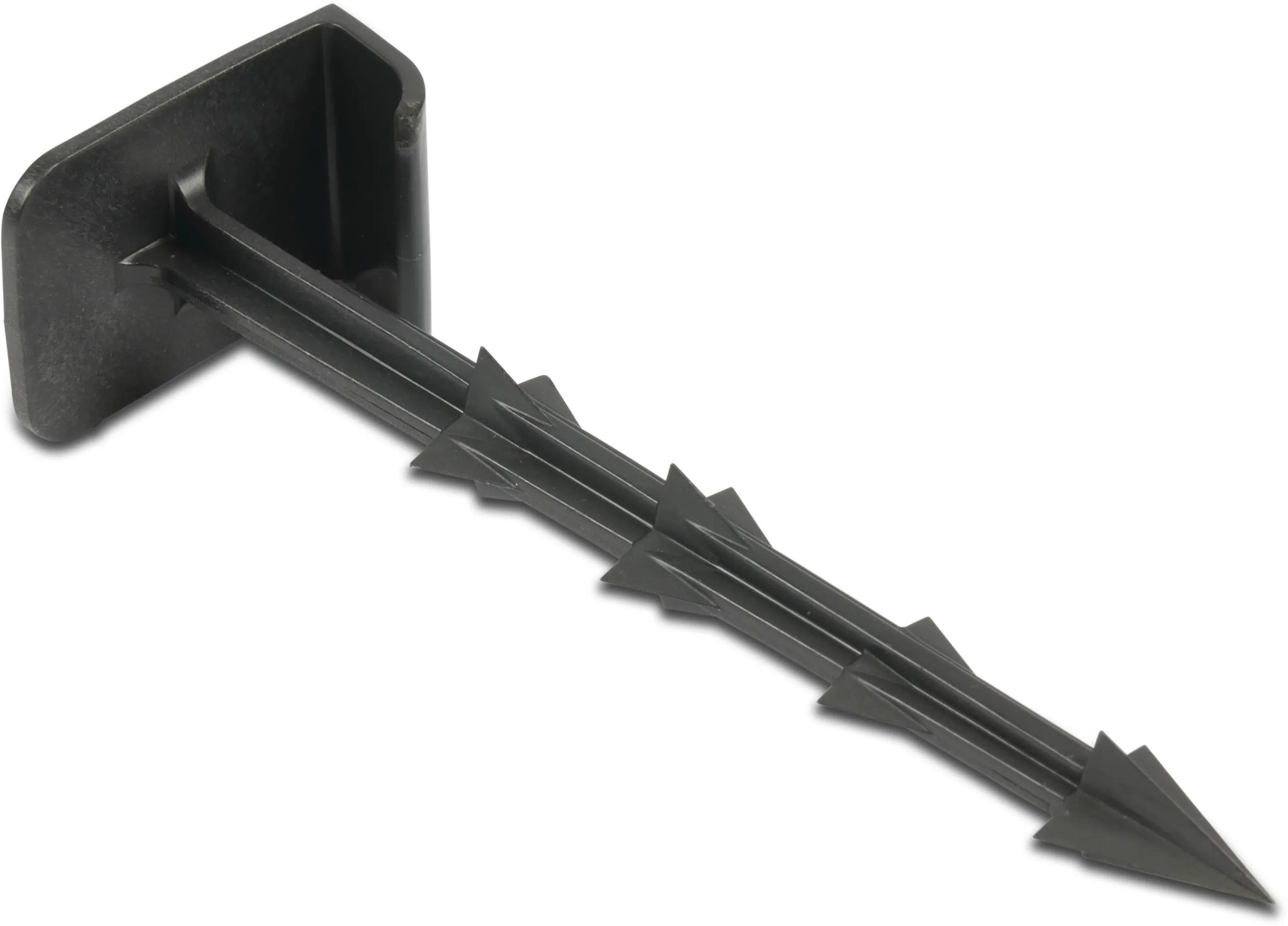 Forankringsholder til rør plastik 16 mm 20cm sort