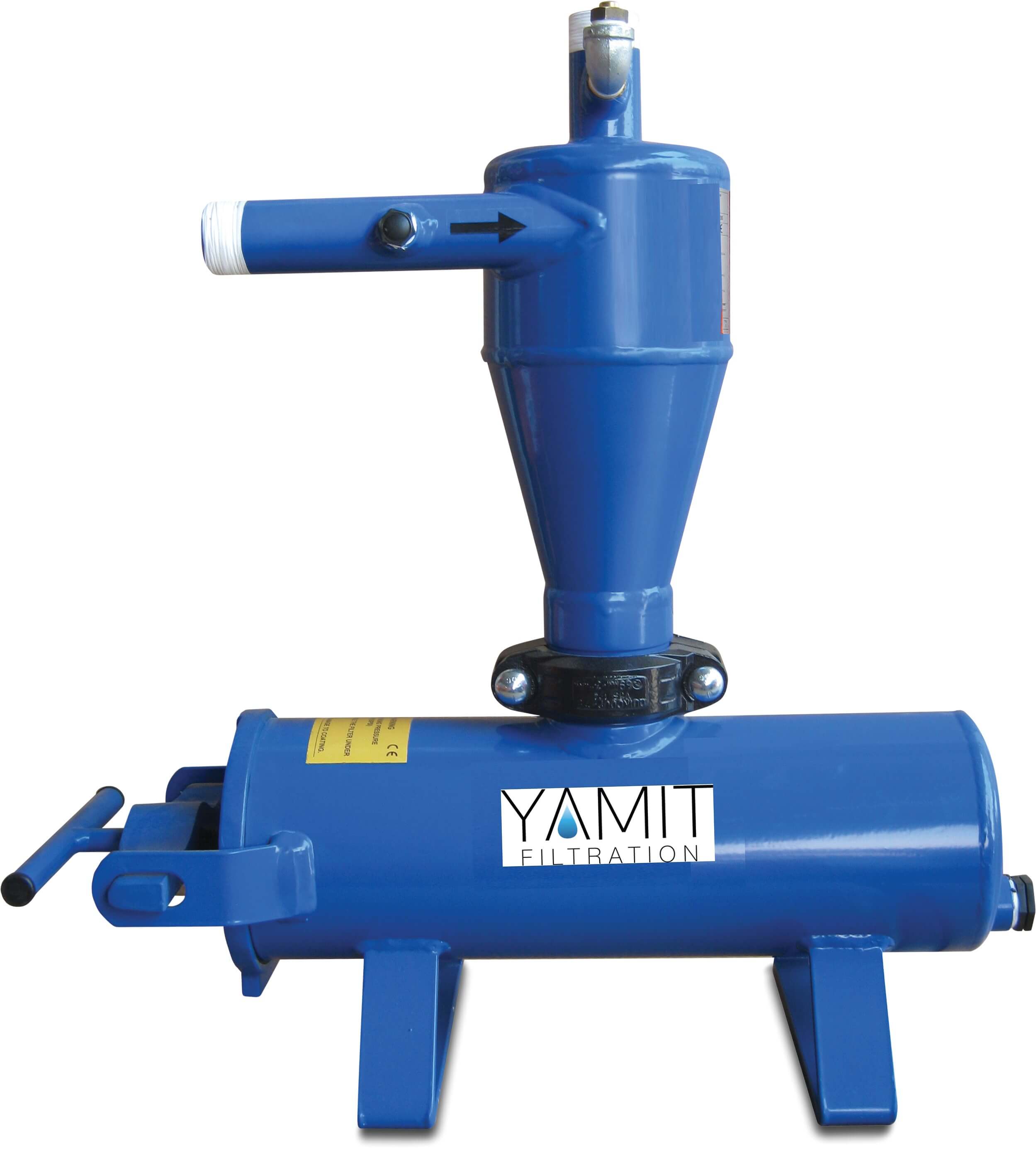 Yamit Hydrocyclone sand seperator carbon steel ST37.2 epoxy coating DN80 flange 10bar type F750