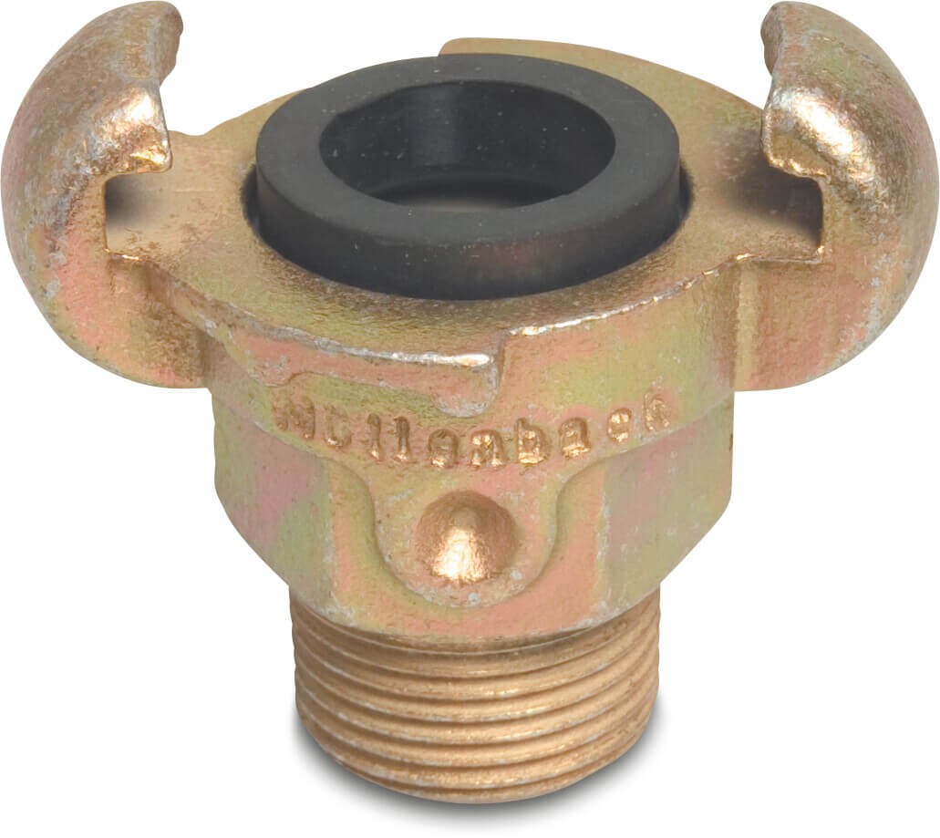 Snelkoppeling staal gegalvaniseerd 1/2" buitendraad NA 42 10bar