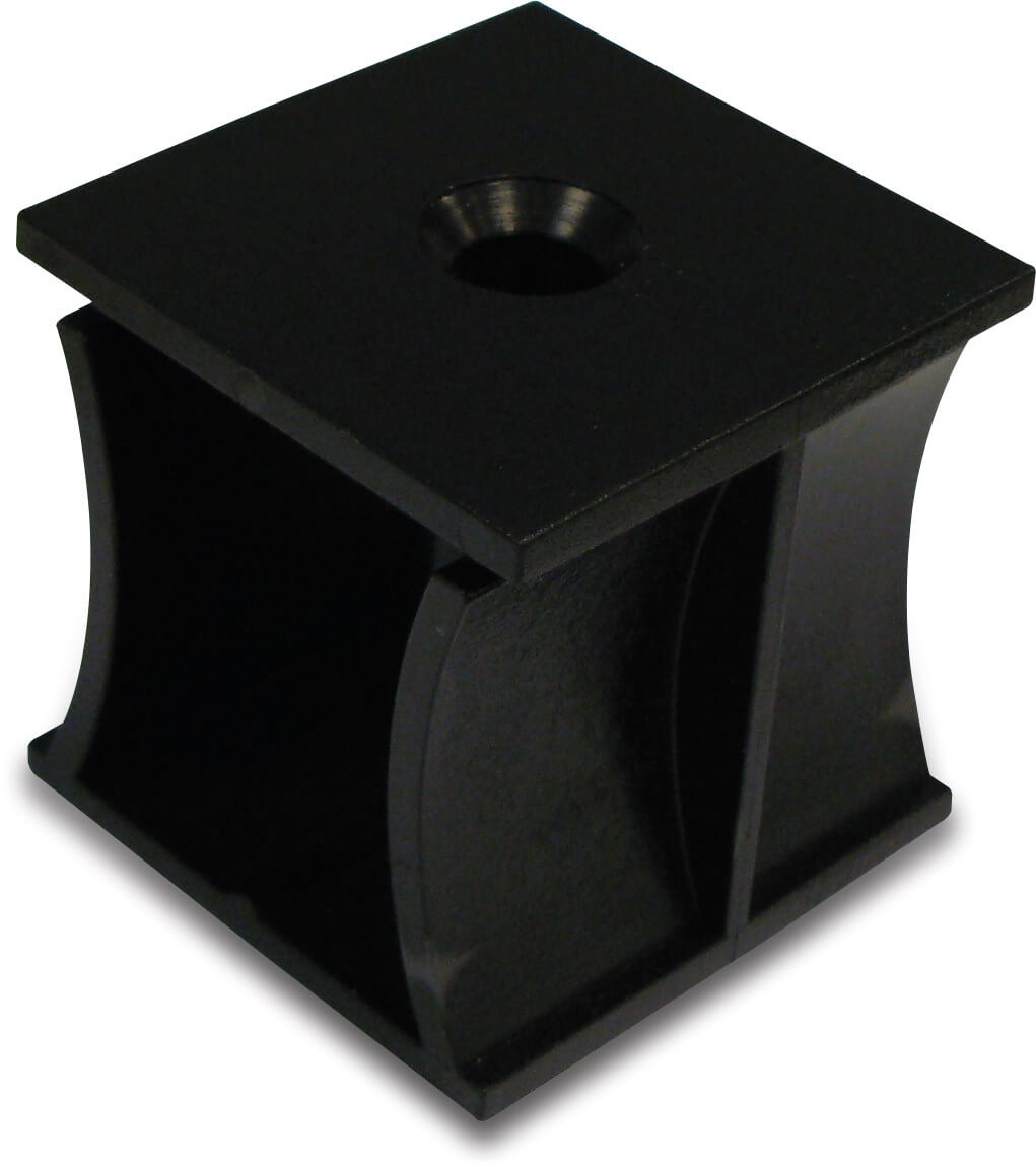 Twin-pipe mounting block PA 8 mm black