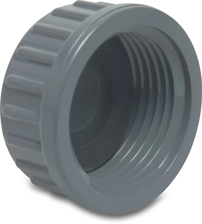 Profec Kappe PVC-U 3/4" Innengewinde 10bar Grau Typ Flach