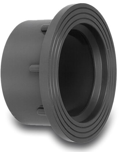 VDL Stub flange PVC-U 63 mm glue socket grey